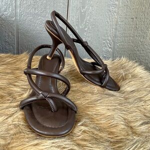 H&M Dark Brown Strappy Heels